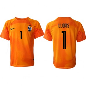 Frankrig Hugo Lloris #1 Målmand Hjemmebanetrøje VM 2022 Kort ærmer